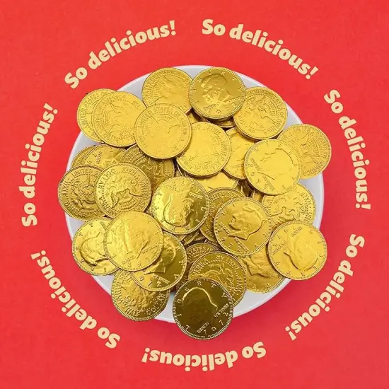 Gold Coins Milk Chocolate Candy | 1.5-Pound Bag, 130 Count | St. Patrick's Day Candy {3}