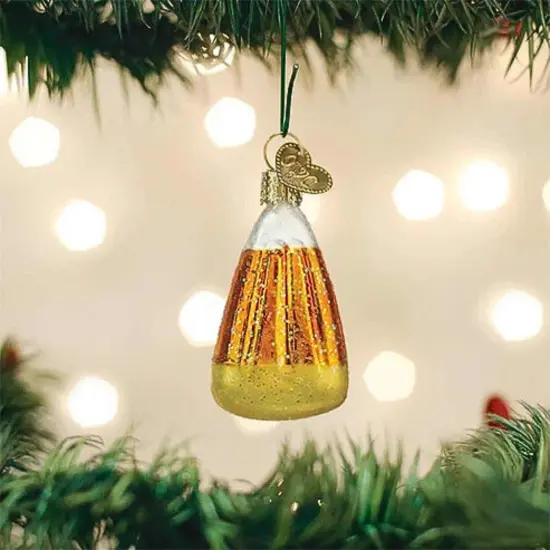 Old World Christmas 2.0 Inch Candy Corn Halloween Tree Ornament , Halloween Decor Fall Halloween Orange {4}