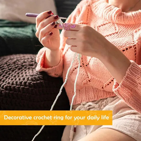 2PCS Gold Adjustable Yarn Tension Ring {4}