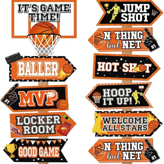 20 Pieces Basketball Party Sign Basketball Themed Party Decoration Supplies Kids Teenagers Boys B-Day Photo Prop {1}