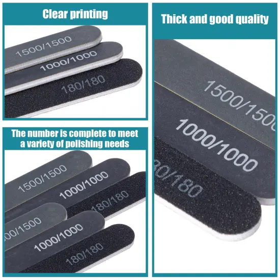 Honoson 20 Pcs Sanding Sticks for Plastic Models Polishing Sticks Assorted Metal and Wood Sanding Tools Accessory for Model Craft Amateur Beginner(Low Grits Rating,Stylish Style) {4}