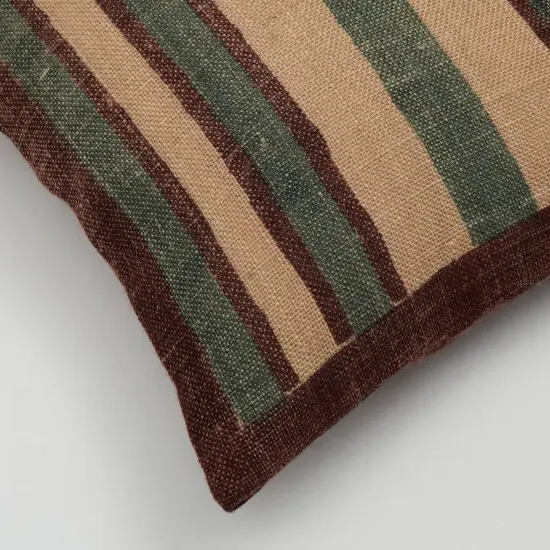 DuoWeft Stripe Cushion &ndash; 24 x 16 Inch Lumbar Pillow for Sofa, Bed & Home D&eacute;cor &ndash; Stylish, Textured, and Durable Accent Cushion for Living Room, Bedroom, and Office {4}