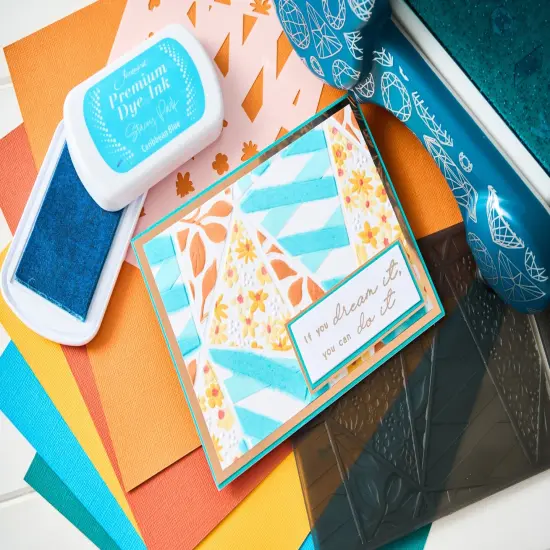 Sizzix A6 Stencil By Stacey Park 4/Pkg-Fragmented Floral #2 {6}