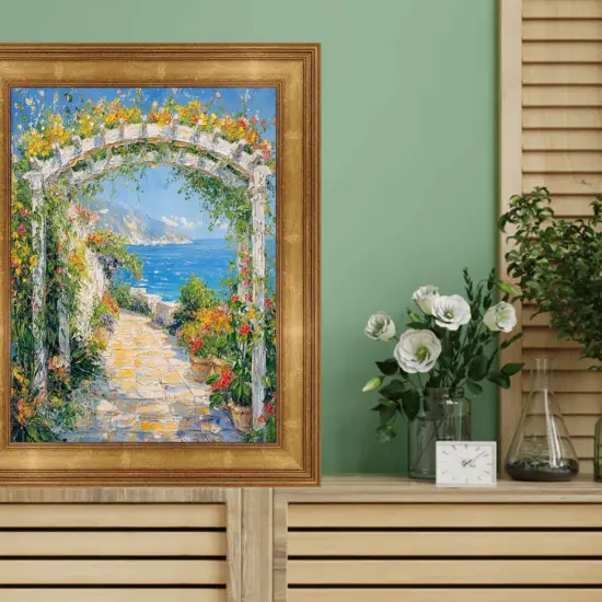 Vintage Antique Gold Picture Frame 32x24 frame {1}