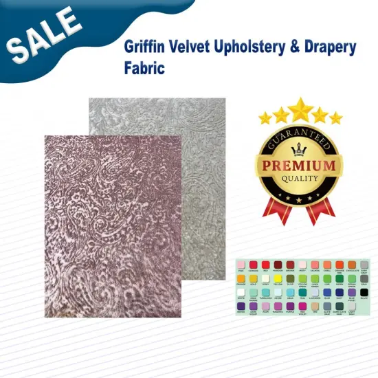 Griffin Velvet Upholstery & Drapery Fabric Ecru {2}