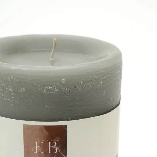 Rustic Goblet-Shaped Unscented Wax Candle {3}