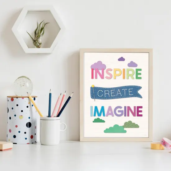 Carson Dellosa Crafty and Cool 12-Piece Motivational Posters, Inspirational Wall Art With Positive Affirmations for Bulletin Board and Classroom Decor {4}
