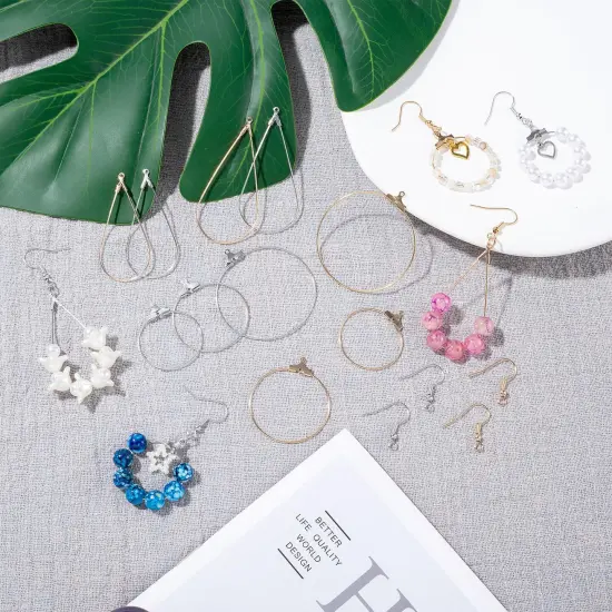 700pcs Hypoallergenic Earring Making Kit, Gold/Silver Plated Earring Hooks, Earring Beading Hoop, Clear Rubber Earring Backs, Jump Rings for DIY Jewelry Making, Earring Making Supplies {3}