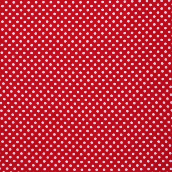 Mook Fabrics Polka Dot Flannel Fabric [43 in. Wide] - By The Yard Red/White {1}