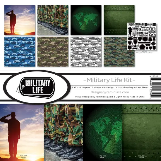 Reminisce Collection Kit 12"X12"-Military Life {1}