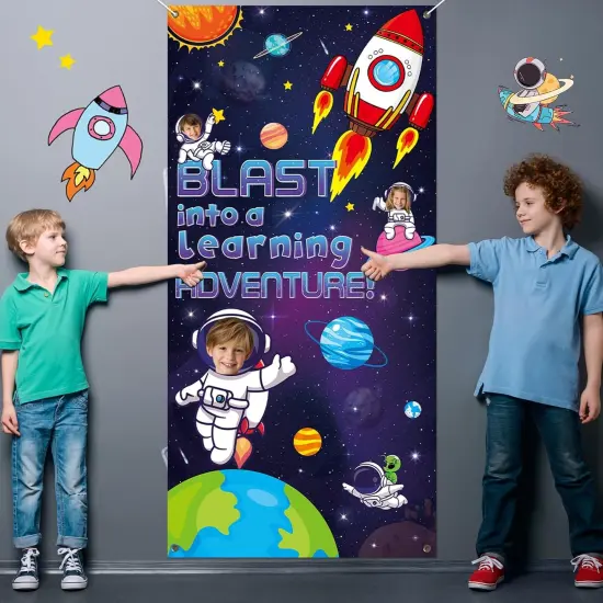 Welcome Back to School Door Cover Banner Outer Space Classroom Decoration {5}
