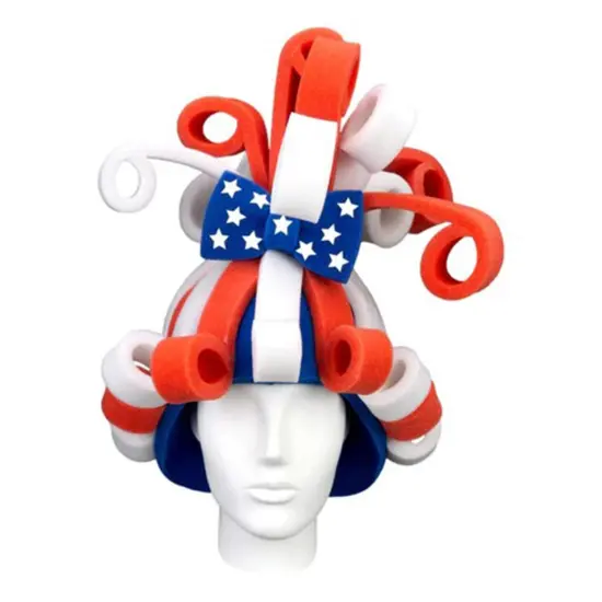 Patriotic Rollers Wig Bold & Fun Party Accessory {1}