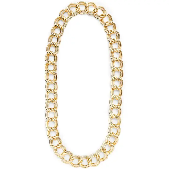 Gold Chunky Necklace, Cuban Link Chain, Hip Hop Accessories 36 inch {1}