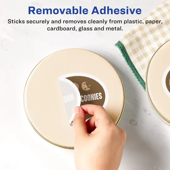 Avery Matte White Removable Oval Labels with Sure Feed Technology, 4.25" x 2.5" {2}