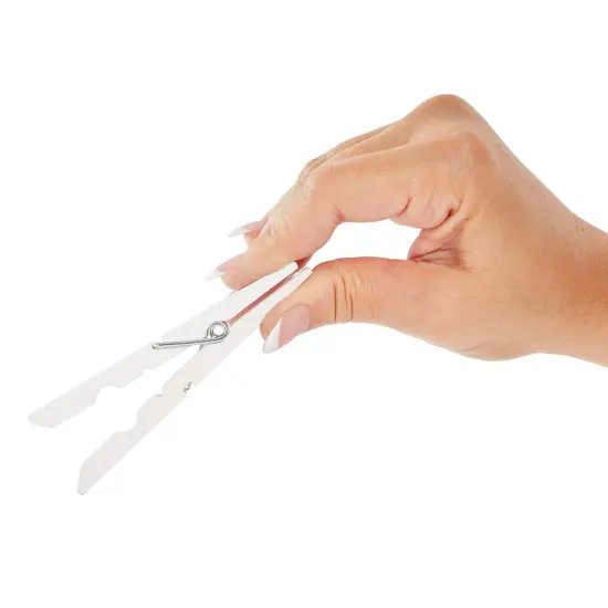 100 Pack Wooden Clothespins for Hanging Laundry, Crafts, Photos (White, 4 In) {7}