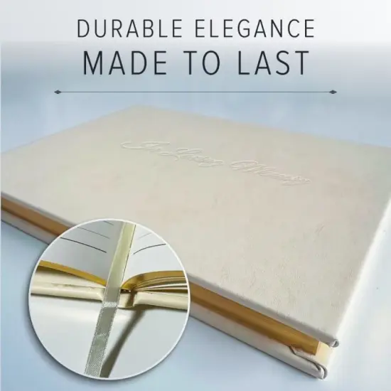 Gallery Leather Guest Book Funeral, In Loving Memory, Memorial, 192 Lined Pages, Bonded Leather, Hardcover Acadia Malibu {4}