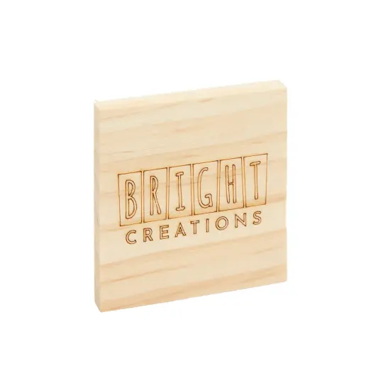 15-Pack Unfinished Wood Squares for Crafts - 2 x 2 Inch Blank Wooden Tiles for Burning, DIY Supplies, Coasters, Cutouts, and Engraving Brown {6}