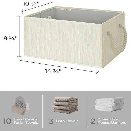 Large Storage Baskets for Organizing, Foldable Storage Baskets for Shelves {2}