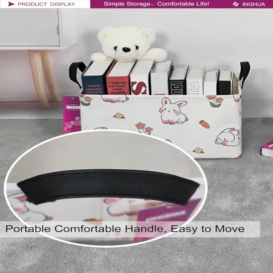 Rectangular Storage Basket Fabric Organizer Bin {5}