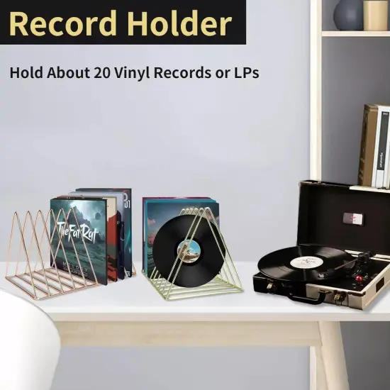 2 Pc Magazine Holders,Vinyl Record Holder,9 Slots File Folder for Desk,Bookshelf {3}