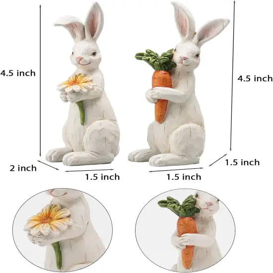 Newman House Studio Easter-Decorations Bunny-Decor Spring-Figurines {5}