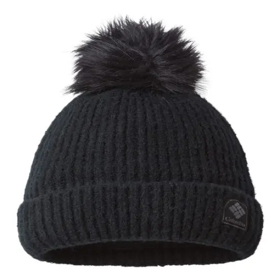 Columbia&reg; Winter Blur Pom Pom Cuffed Beanie Black {1}