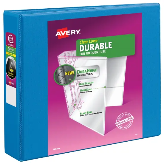 Avery Durable View 3 Ring Binder, 1.5" Slant Rings, 1 Blue Binder (17834) {1}