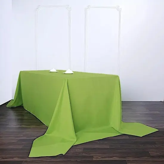 90x156-Inch Apple Green RECTANGULAR Tablecloths Reception Catering Wedding Party {4}