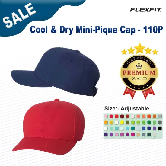 Flexfit&reg; Cool & Dry Mini-Pique Cap Silver {3}