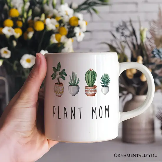Minimalist Plant Mom Mug, Gift {2}
