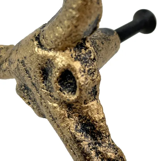 Rustic Cast Iron Western Steer Skull Drawer Pulls Home Cabinet Knobs - Set of 6 {3}