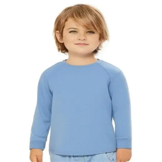 BELLA + CANVAS&reg; Toddler Jersey Long Sleeve Tee Heather columbia blu {4}