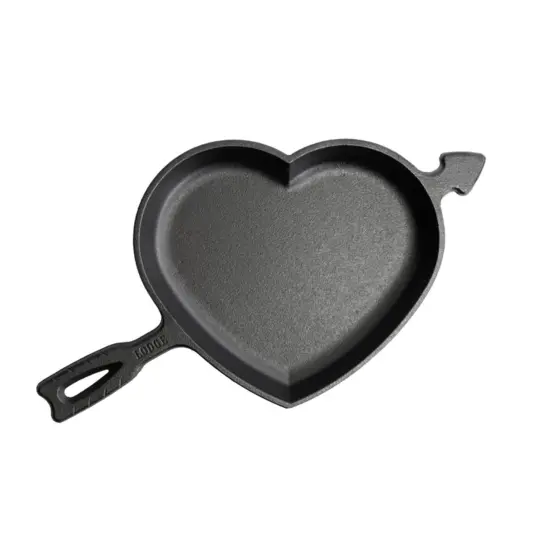 Lodge Cast Iron Heart Skillet, 9.25 inch Pre-seasoned Durable and Perfect for Cooking and Baking Heart-Shaped Dishes, Made in USA {1}