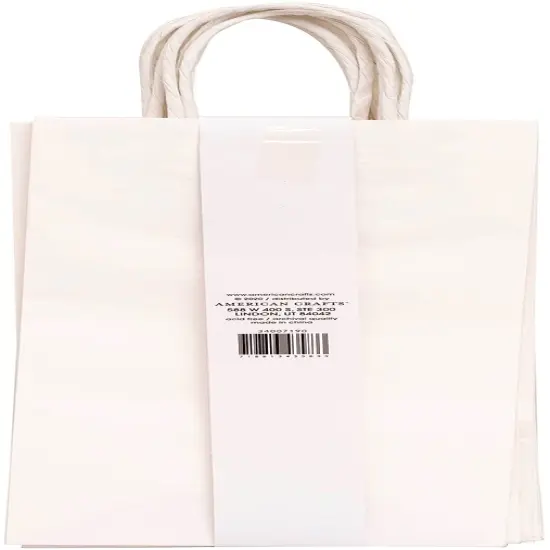 American Crafts Fancy That Wine Gift Bags 5.25"X13.25" 6/Pkg-White {2}