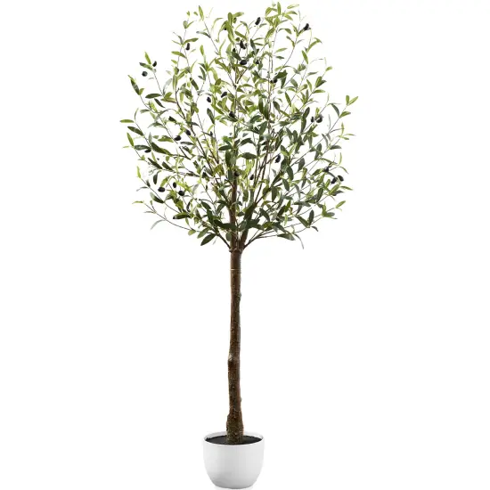 Best Choice Products Artificial Olive Tree, Lifelike Faux Tree, Home Accent D&eacute;cor w/ Planter Pot, Realistic Trunk {1}