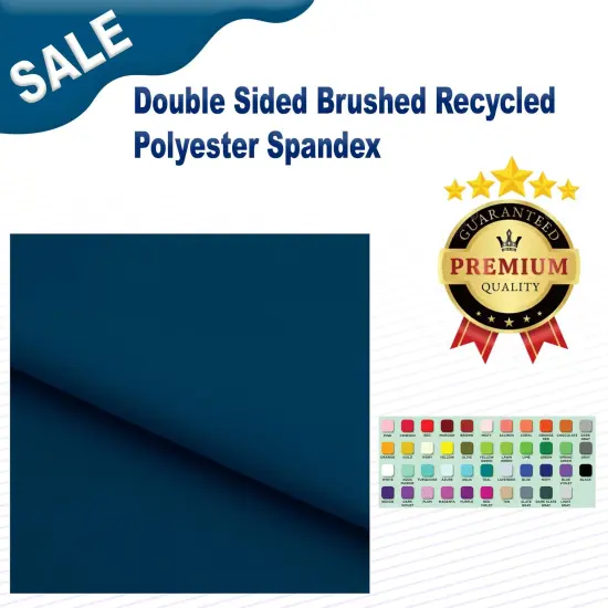 Double Sided Brushed Recycled Polyester Spandex Olive Green {2}