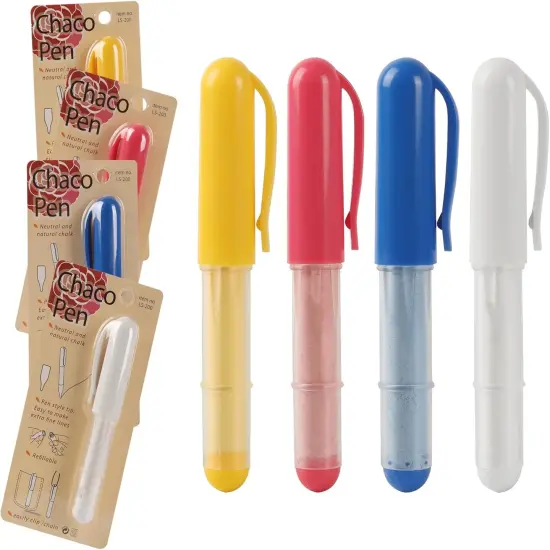 Fabric Chalk Markers (Red, Yellow, Blue, White) -Erase Tailor&rsquo;s (Red & Yellow & Blue & White) {1}