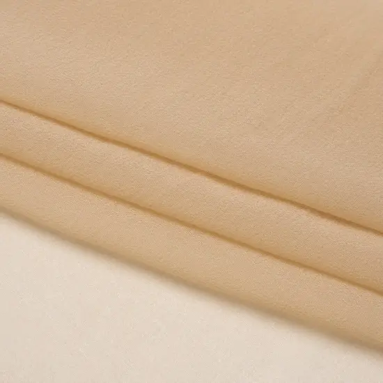 1 Yard Beige Solid Silk Georgette Fabric Lightweight Flowing Draping 53 Inch Width {4}