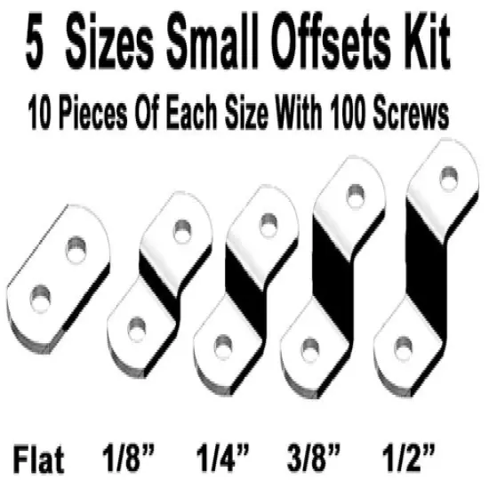 Canvas Clips for Picture Framing Assorted Small Sizes, 10 Each 0/0", 1/8", 1/4" 3/8" 1/2", 10 Pieces Each Size Packed with 100 Screws {2}
