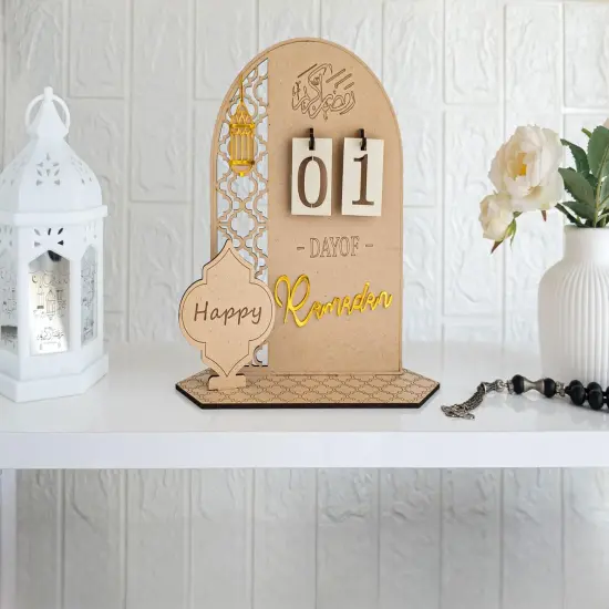 OLEEK Ramadan countdown calendar - Ramadan decorations for home 2025 - Ramadan calendar for kids - Ramadan gifts for kids - Ramadan table decor - Ramadan advent calendar - زينة رمضان كريم ديكور {5}