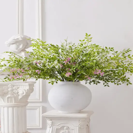 12pcs 44inch Fake Flowers Home Decor Faux Greenery Stems Branches for Vase Artificial Flowers for Spring Wedding Table Centerpieces {4}