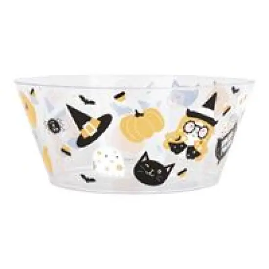 Groovy Halloween Clear Plastic Serving Bowl {1}