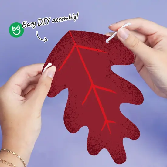 Big Dot of Happiness Fall Leaves Garland Banner, Thanksgiving Decor, Harvest Party Decorations Backdrop, 30 Feet of Cord, 15 Paper Autumn Leaf Shapes {4}