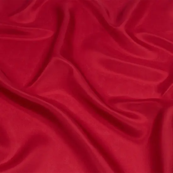 1 Yard Luxurious Tango Red Silk Habotai Lightweight China Silk Fabric 44 Inches Width {1}