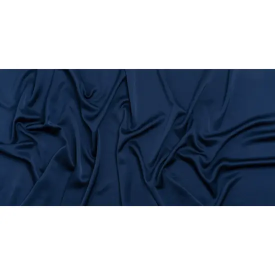 1 Yard Navy Blue Polyester Crepe Back Satin Polyester 56 Inch Wide {4}