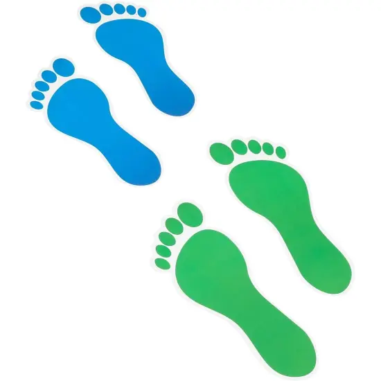 Kids Footprint Decal Stickers for Classroom Decor (32 Pairs) Multicolor {7}