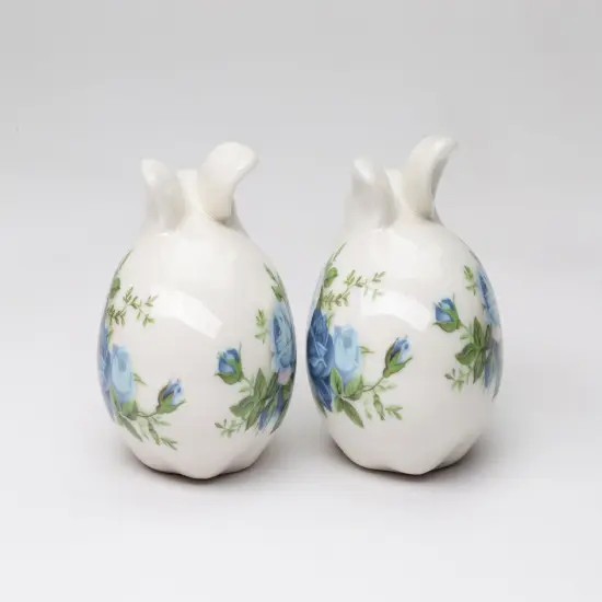 Ceramic Victorian Easter Bunny Salt And Pepper Shakers, Spring Decor, Gift for Mom {4}