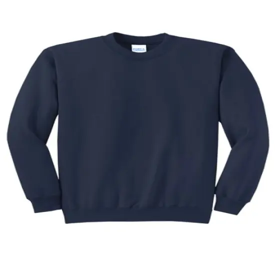 Port & Company&reg; Core Fleece Crewneck Long Sleeve Sweatshirt Navy {1}