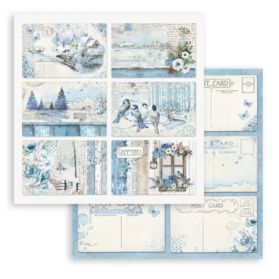 Stamperia Double-Sided Paper Pad 12"X12" 10/Pkg-Blue Land, 10 Designs/1 Each {6}
