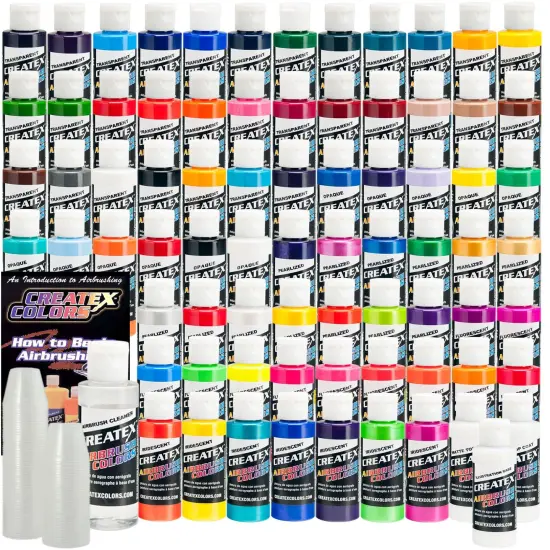 74 Color Airbrush Paint Set, 2 oz. Bottles {1}